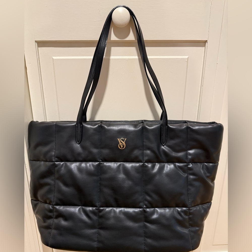 Victoria's Secret Black Quilted Tote